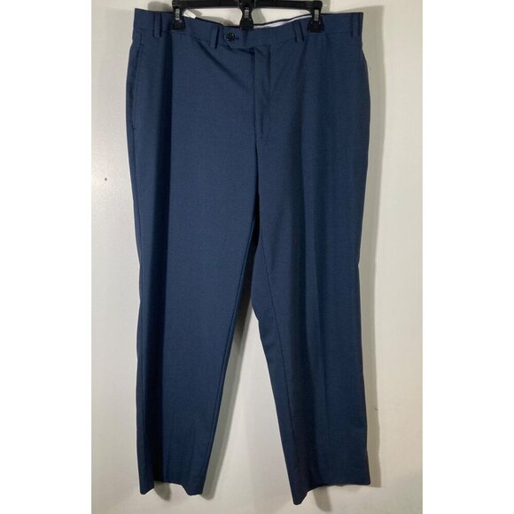 Mens Ralph Ralph Lauren Check Trouser Flat Front Blue 38 x 30